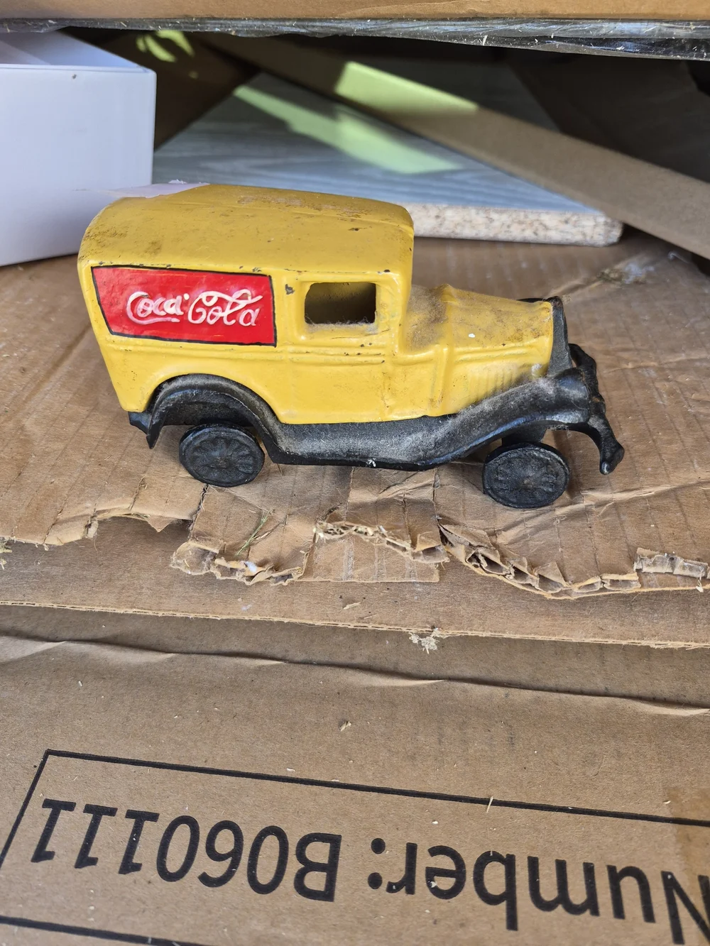 Coca Cola Yellow & Red Toy Delivery Van